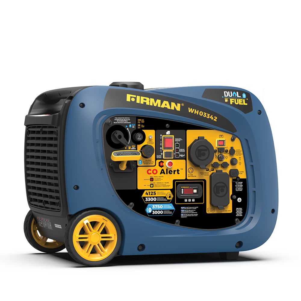 Firman Dual Fuel Inverter Portable Generator – 4125w Electric Start With Co Alert